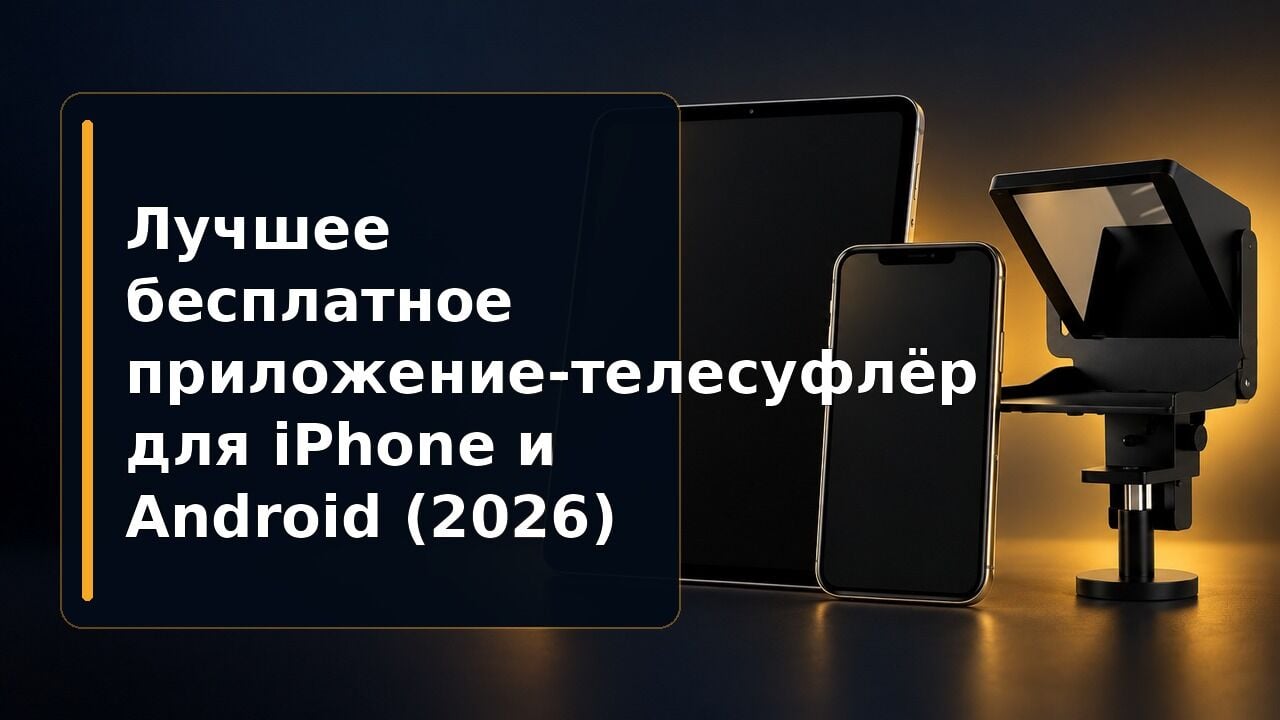 Лучшее бесплатное приложение-телесуфлёр для iPhone и Android (2026)