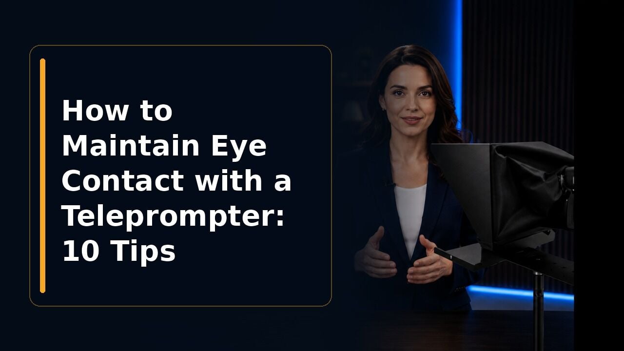 How to Maintain Eye Contact with a Teleprompter: 10 Tips