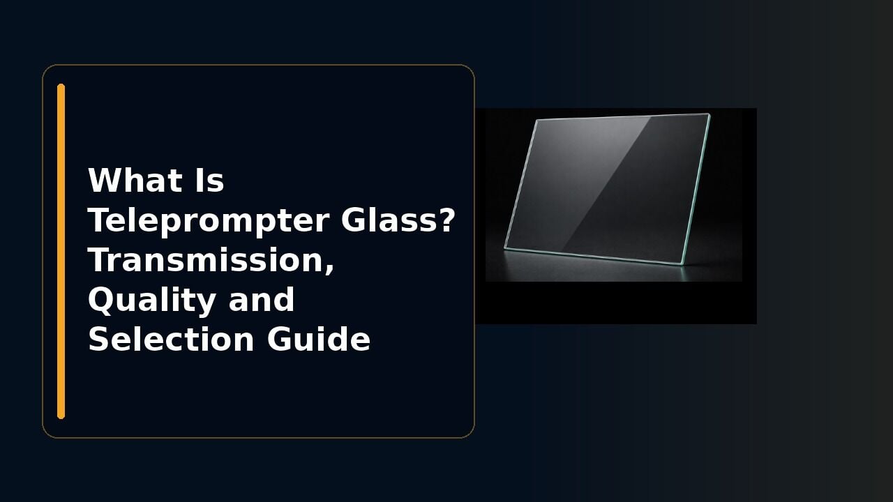 What Is Teleprompter Glass? Transmission, Quality and Selection Guide