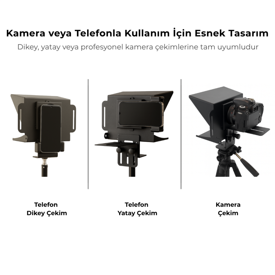 Pratic Teleprompter – (Kumanda + Çanta) (Yerli ve Milli Ürün & Yazılım)