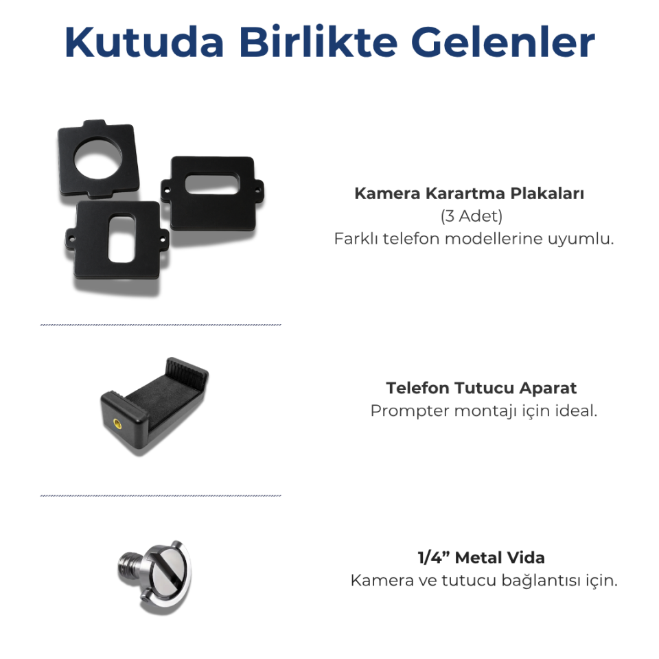 Pratic Teleprompter – (Kumanda + Çanta) (Yerli ve Milli Ürün & Yazılım)