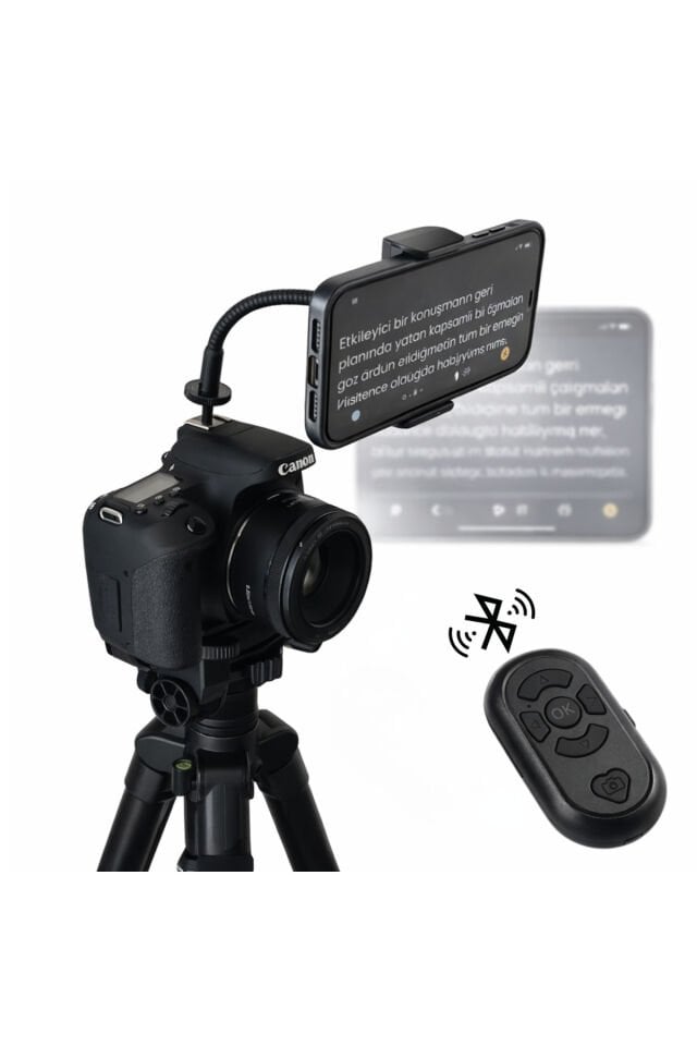 Kamera Üstü Telefon Tutucu + Kumanda Seti