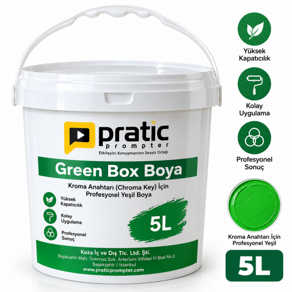Green Box Boya - Yeşil Ekran Boyası 5LT