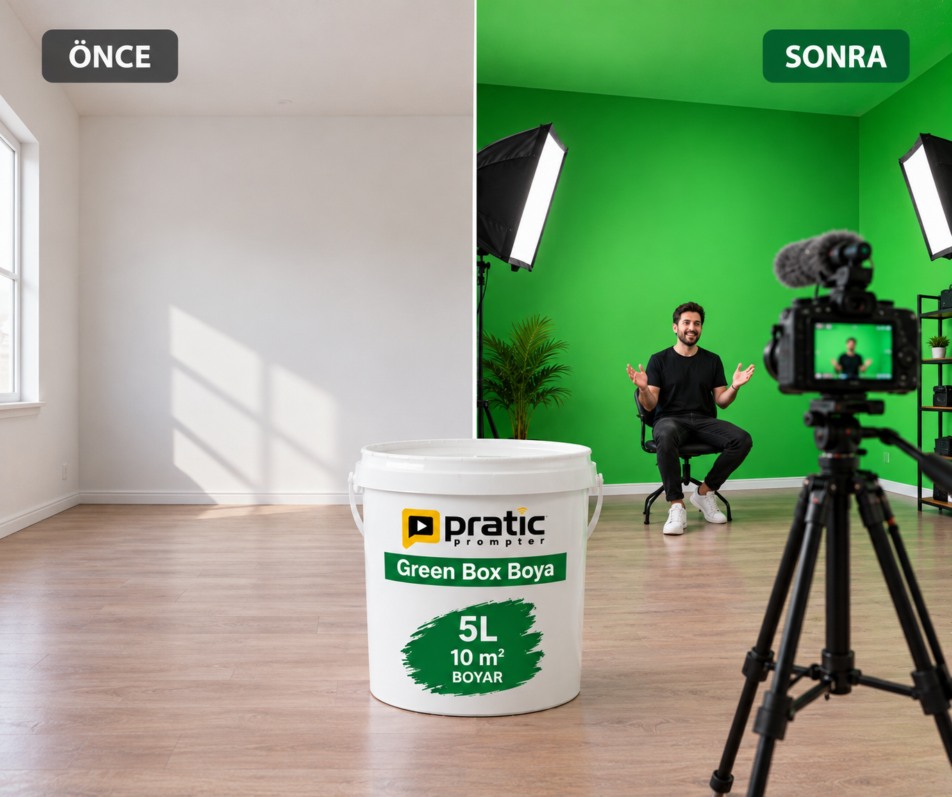 Green Screen duvar boyası uygulaması