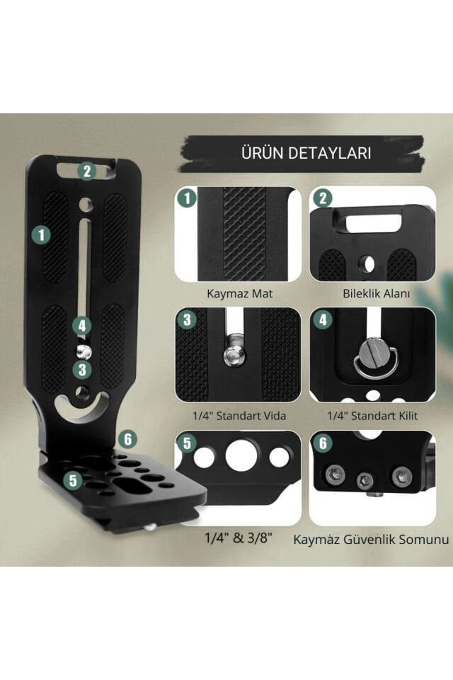 Kamera Dikey Çekim Aparatı - L Bracket