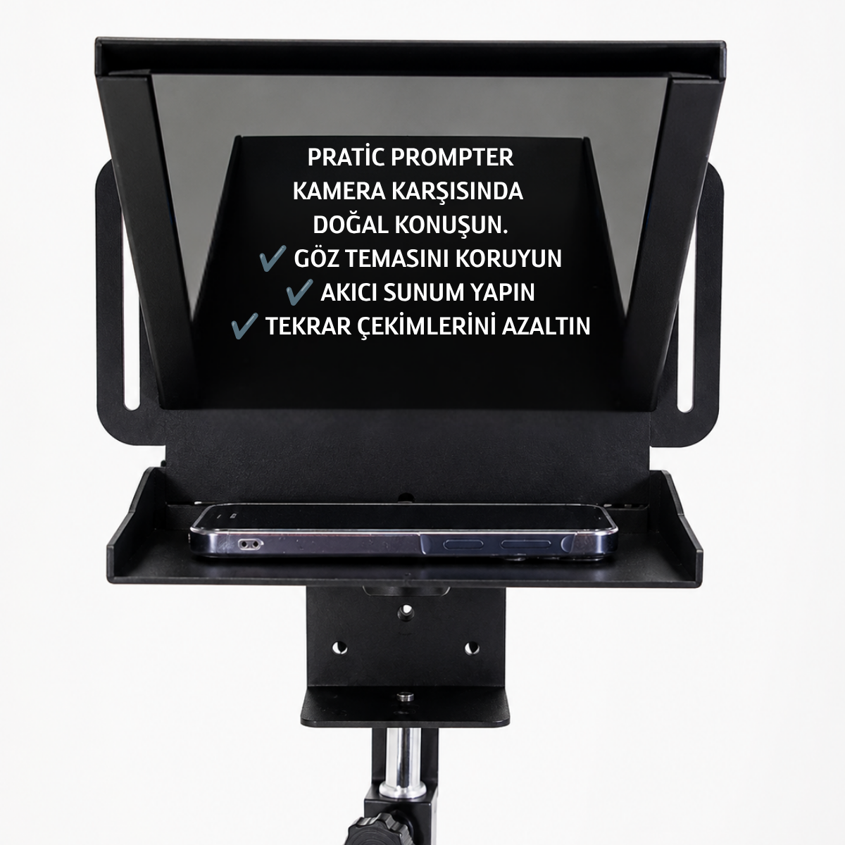 Pratic Teleprompter ile kamera karşısında metin okuma