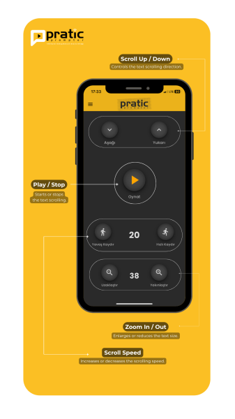 Pratic Prompter Uygulaması (YERLİ YAZILIM)