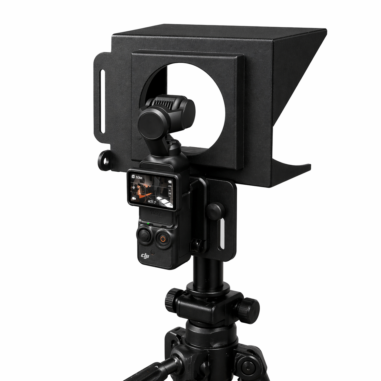 Osmo Pocket connected to Teleprompter