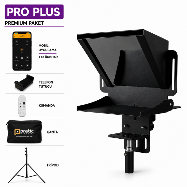 Pratic Teleprompter PRO PLUS SET