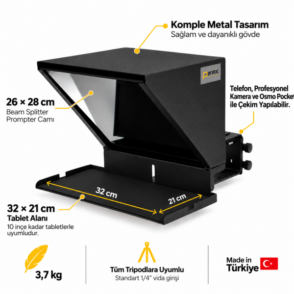 Pratic Tablet Prompter PRO PLUS SET